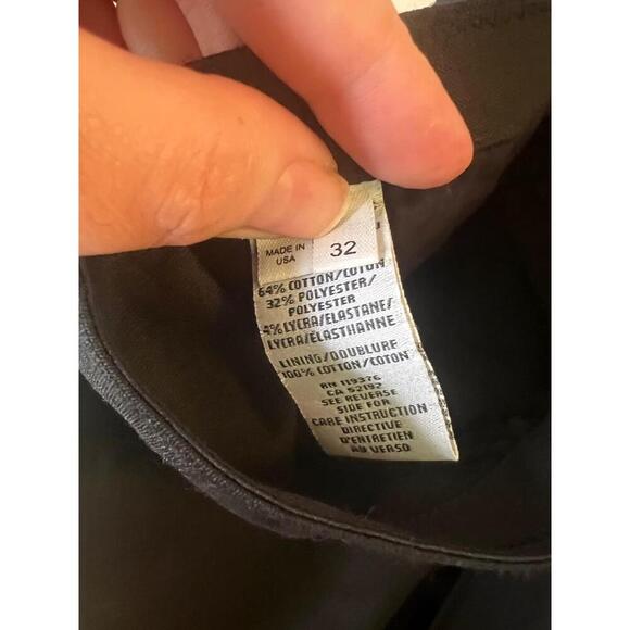 Helmut Lang Black Elastic Waistband Stretch Fabric Flat Front High Rise Pants 32 - Picture 5 of 13